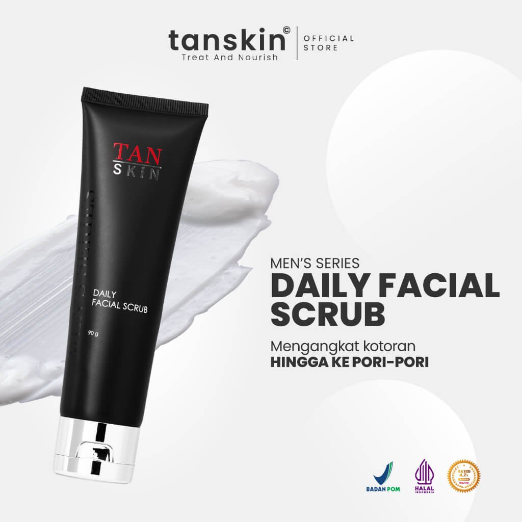 daily facial scrub pemutih wajah pria